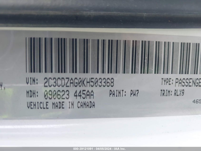 2019 DODGE CHALLENGER SXT - 2C3CDZAG0KH503368