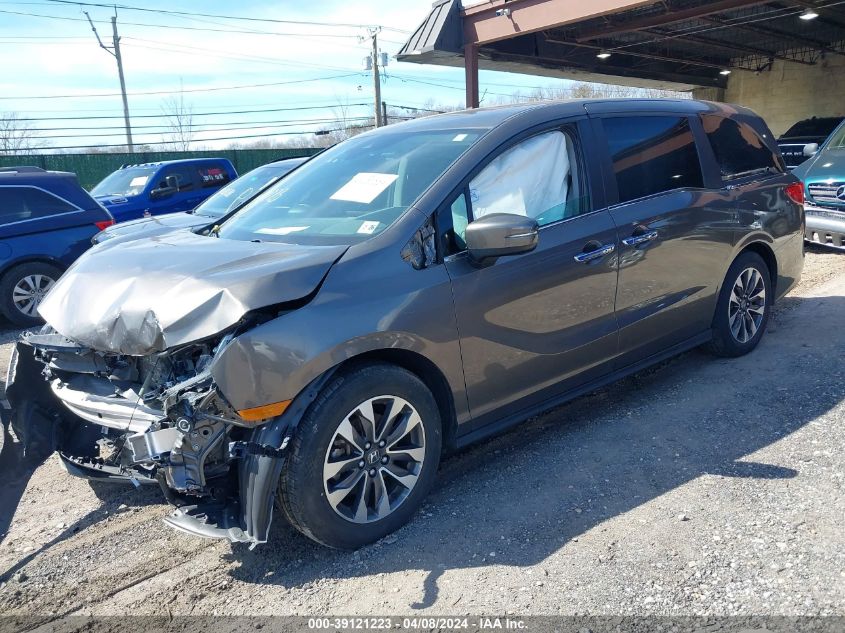 2021 Honda Odyssey Ex-L VIN: 5FNRL6H73MB030085 Lot: 39121223