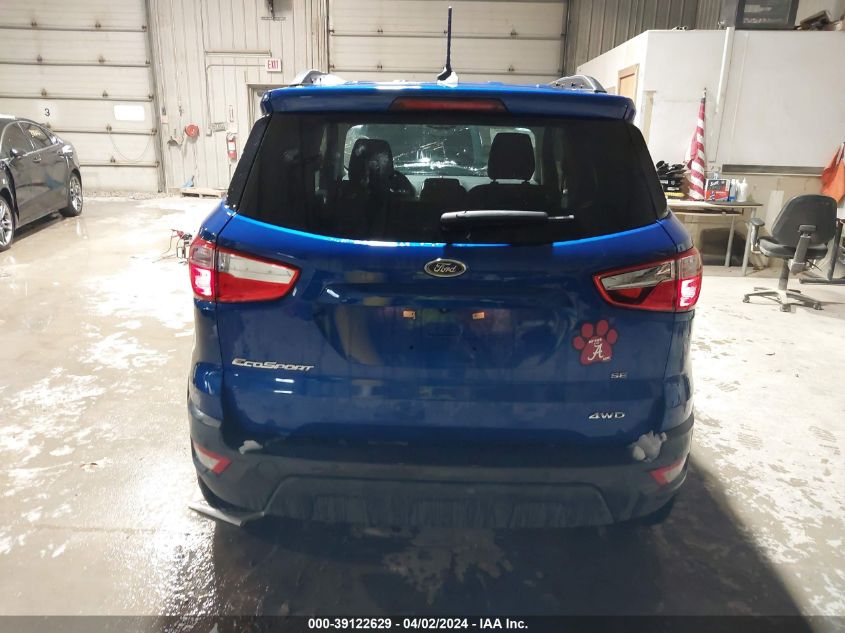 2019 Ford Ecosport Se VIN: MAJ6S3GL4KC262231 Lot: 39122629