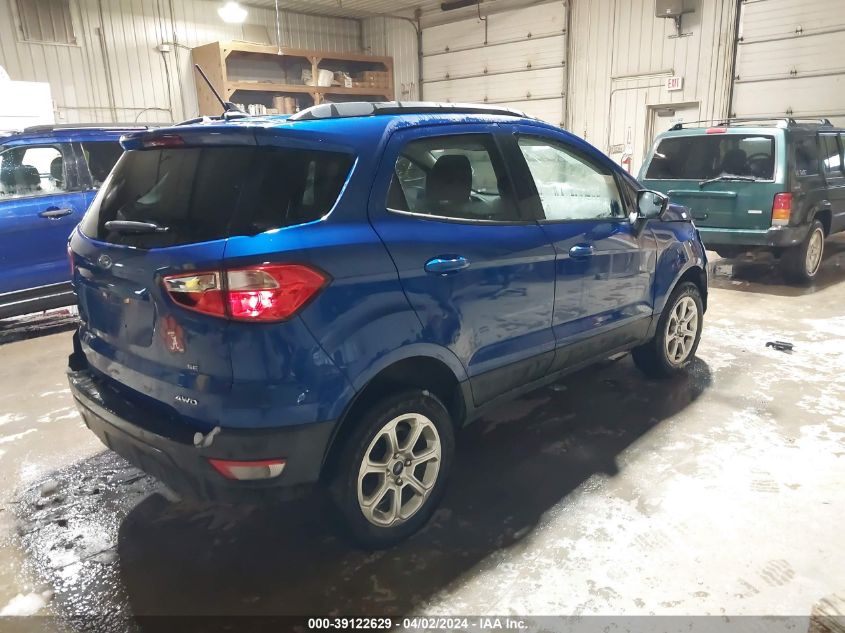 2019 Ford Ecosport Se VIN: MAJ6S3GL4KC262231 Lot: 39122629