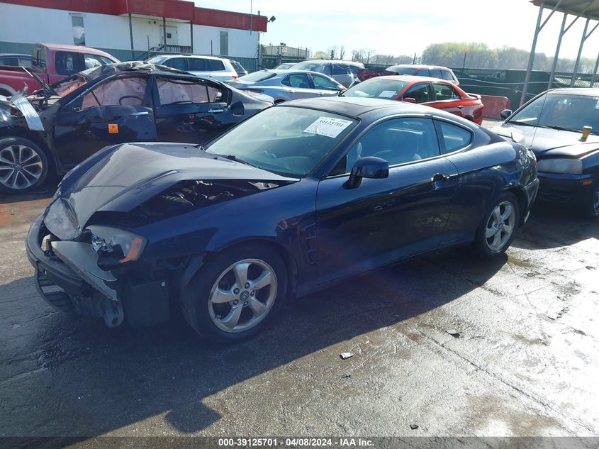 2005 Hyundai Tiburon Gs VIN: KM8HM65D15U182843 Lot: 39125701