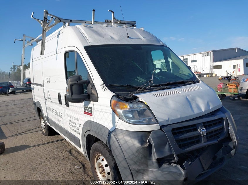 2017 Ram Promaster 2500 High Roof 136 Wb VIN: 3C6TRVCG1HE514121 Lot: 39125852