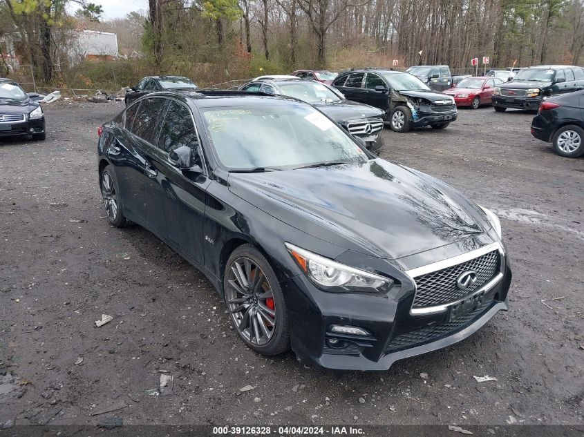 2017 Infiniti Q50 3.0T Red Sport 400 VIN: JN1FV7AR5HM872098 Lot: 39126328