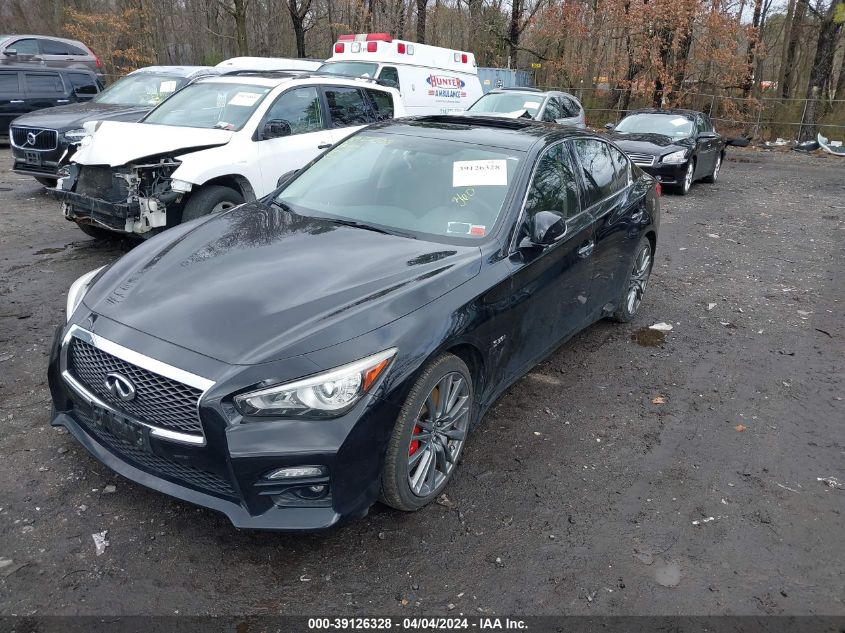 2017 Infiniti Q50 3.0T Red Sport 400 VIN: JN1FV7AR5HM872098 Lot: 39126328