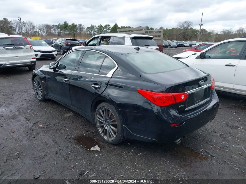 2017 Infiniti Q50 3.0T Red Sport 400 VIN: JN1FV7AR5HM872098 Lot: 39126328