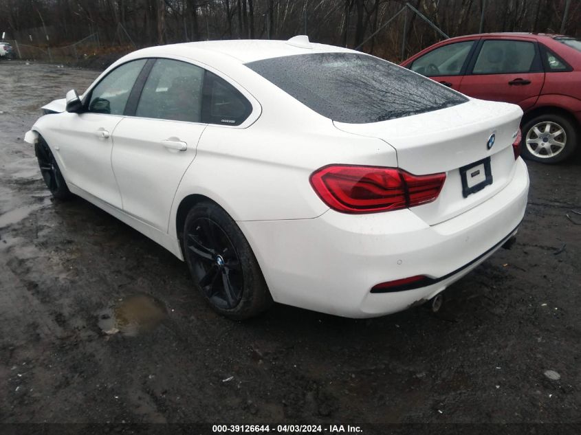 2019 BMW 440I Gran Coupe VIN: WBA4J5C52KBM66309 Lot: 39126644