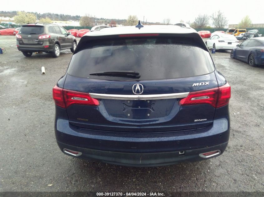 2016 Acura Mdx VIN: 5FRYD4H93GB033974 Lot: 39127370