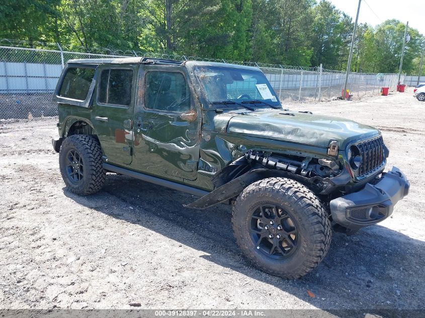 2024 Jeep Wrangler 4-Door Willys 4X4 VIN: 1C4PJXDG8RW236725 Lot: 39128397