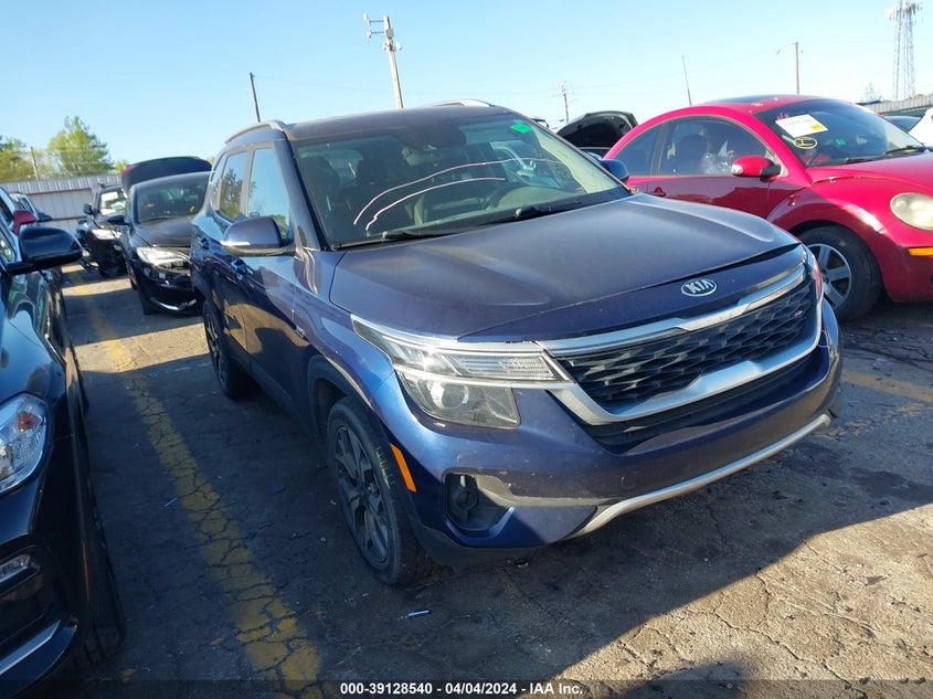 2021 Kia Seltos Ex VIN: KNDERCAA9M7195856 Lot: 39128540