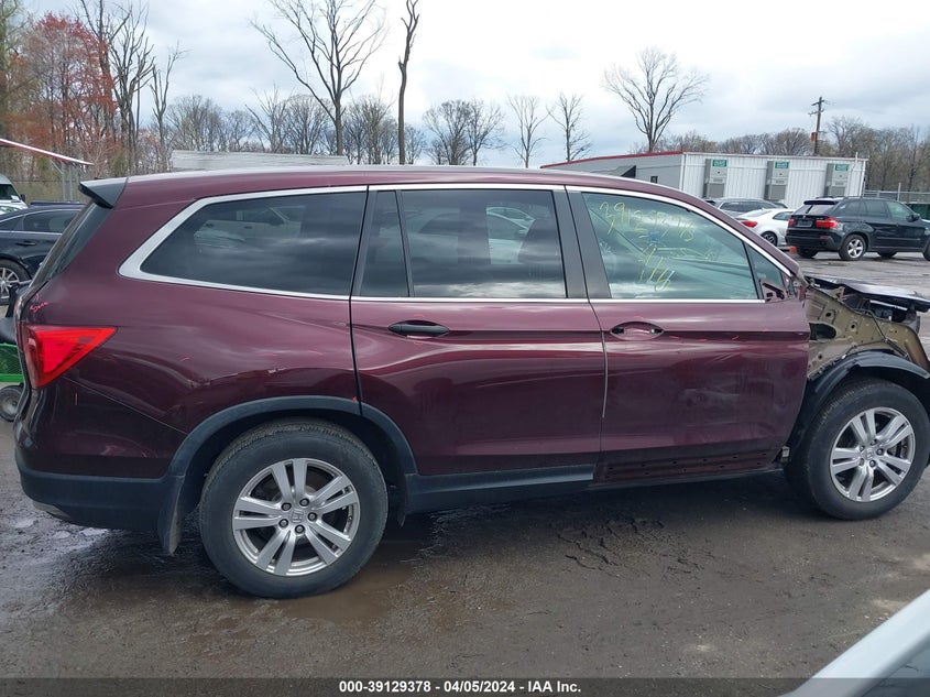 2017 HONDA PILOT LX - 5FNYF5H1XHB016991
