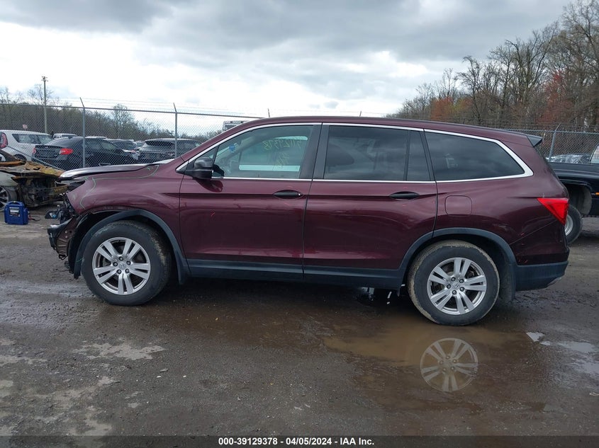 2017 HONDA PILOT LX - 5FNYF5H1XHB016991