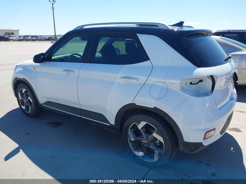 2022 Hyundai Venue Limited VIN: KMHRC8A32NU191289 Lot: 39129386