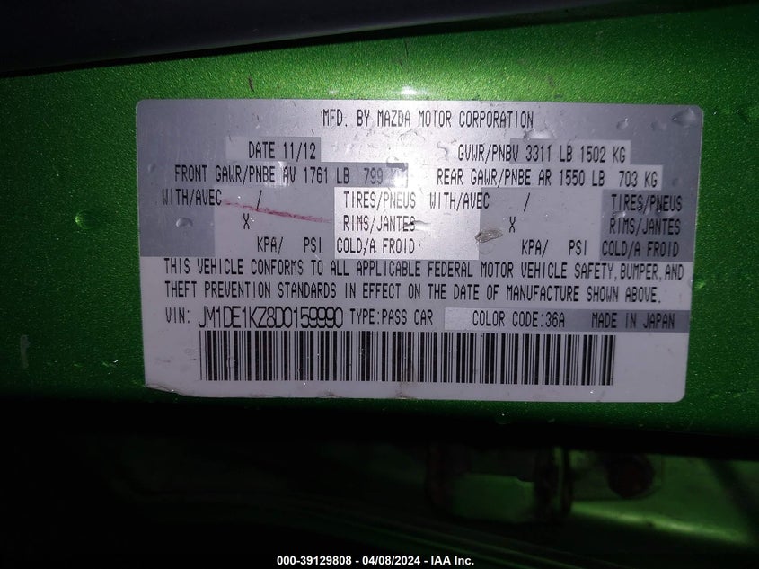 2013 MAZDA MAZDA2 SPORT - JM1DE1KZ8D0159990