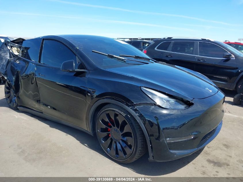 2022 Tesla Model Y Performance Dual Motor All-Wheel Drive VIN: 7SAYGDEF9NF405210 Lot: 39130669