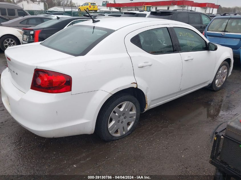 1C3CDZABXCN310495 | 2012 DODGE AVENGER