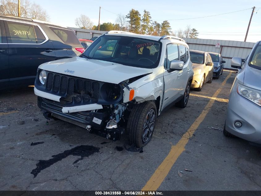 2018 Jeep Renegade Limited Fwd VIN: ZACCJADB0JPH05324 Lot: 39131550