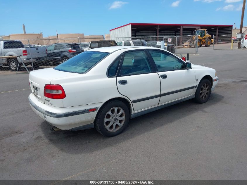 2000 Volvo S40 A/As VIN: YV1VS2557YF542523 Lot: 39131750