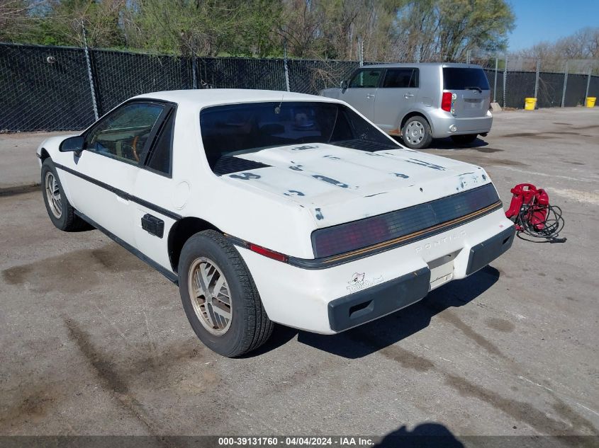 1985 Pontiac Fiero Sport VIN: 1G2PM37R9FP235123 Lot: 39131760