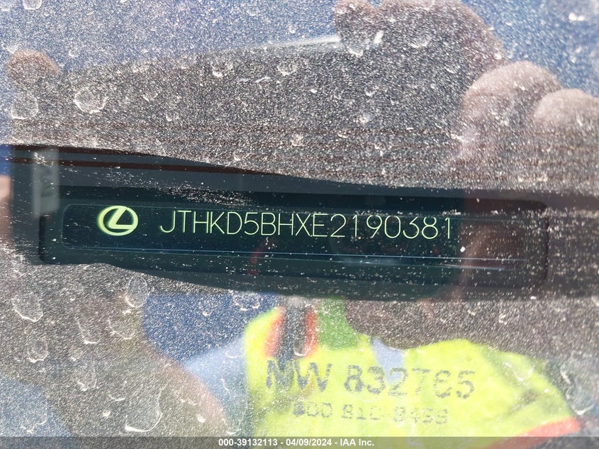 2014 LEXUS CT 200H - JTHKD5BHXE2190381