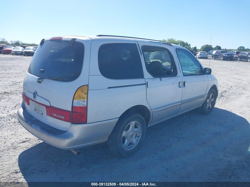 2002 Mercury Villager VIN: 4M2ZV11T22DJ15504 Lot: 39132509