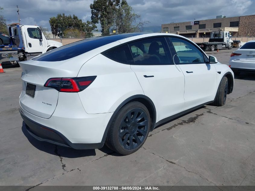 2021 Tesla Model Y Long Range Dual Motor All-Wheel Drive VIN: 5YJYGDEE1MF095766 Lot: 39132788