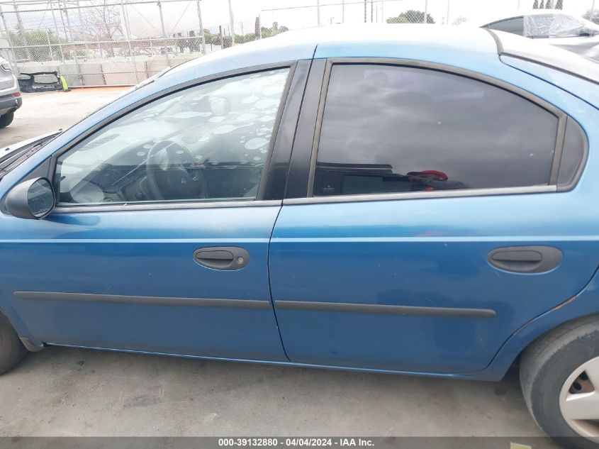 2004 Dodge Neon Se VIN: 1B3ES26C64D539526 Lot: 39132880