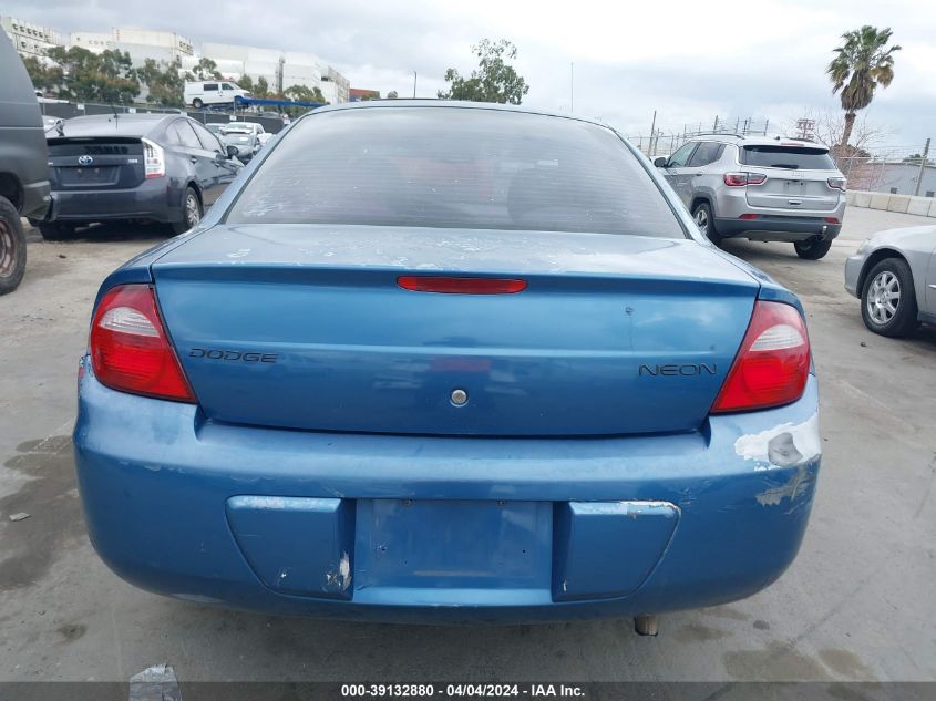 2004 Dodge Neon Se VIN: 1B3ES26C64D539526 Lot: 39132880