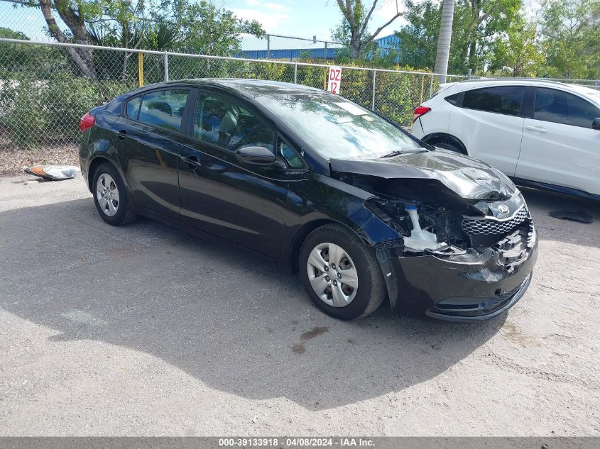 2016 Kia Forte Lx VIN: KNAFK4A64G5615479 Lot: 39133918