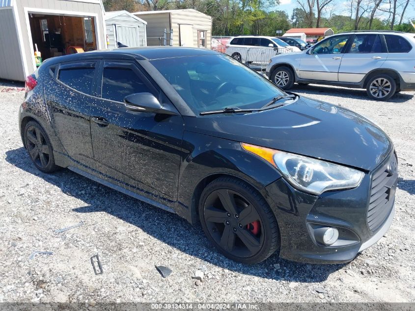 2013 HYUNDAI VELOSTER TURBO W/BLACK - KMHTC6AE0DU173903