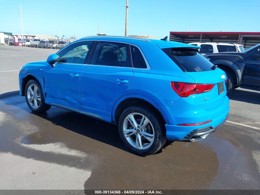 2022 Audi Q3 Premium 45 Tfsi S Line Quattro Tiptronic VIN: WA1DECF36N1023557 Lot: 39134368