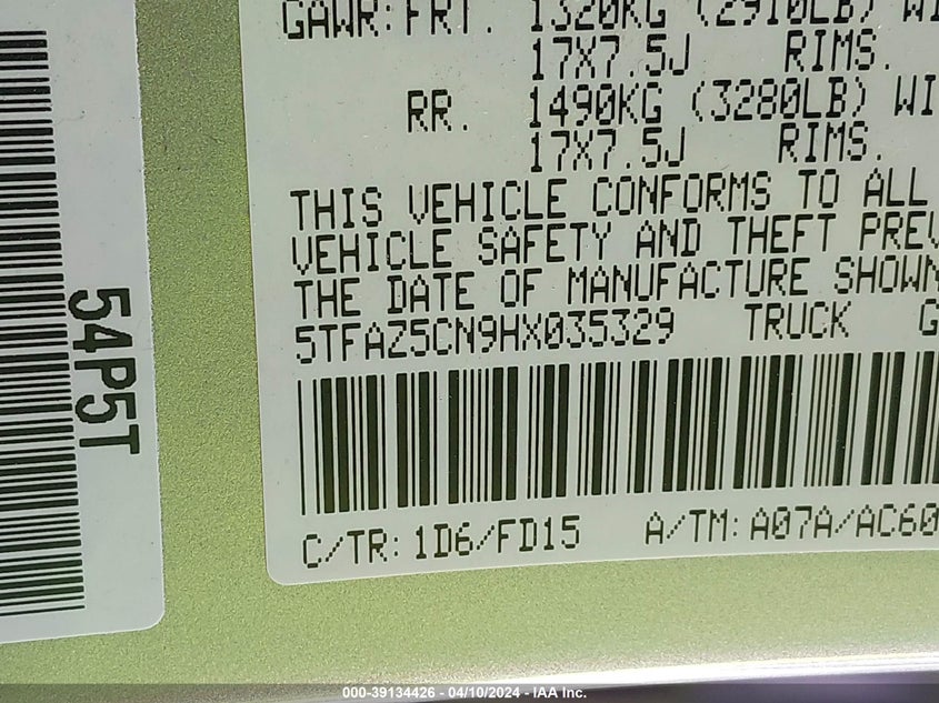 2017 TOYOTA TACOMA TRD SPORT - 5TFAZ5CN9HX035329