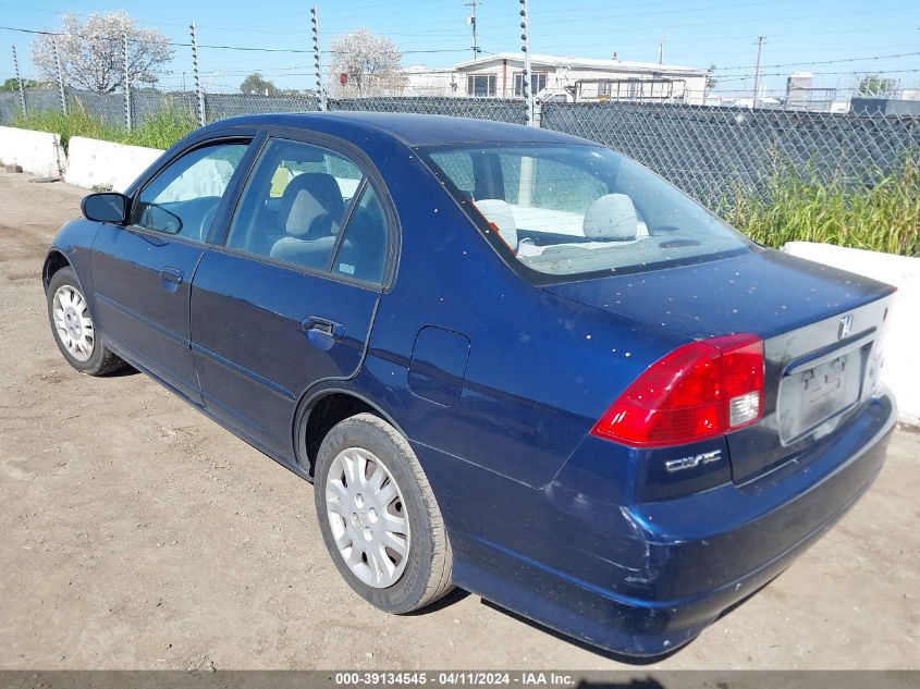 2004 Honda Civic Lx VIN: 2HGES16514H600795 Lot: 39134545