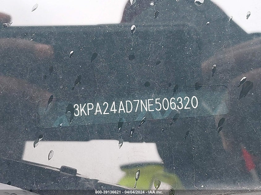2022 KIA RIO 1.6L I-4 DOHC, VVT, (VIN: 3KPA24AD7NE506320