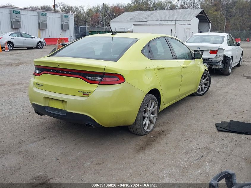 2013 Dodge Dart Rallye VIN: 1C3CDFBH2DD155238 Lot: 39136828