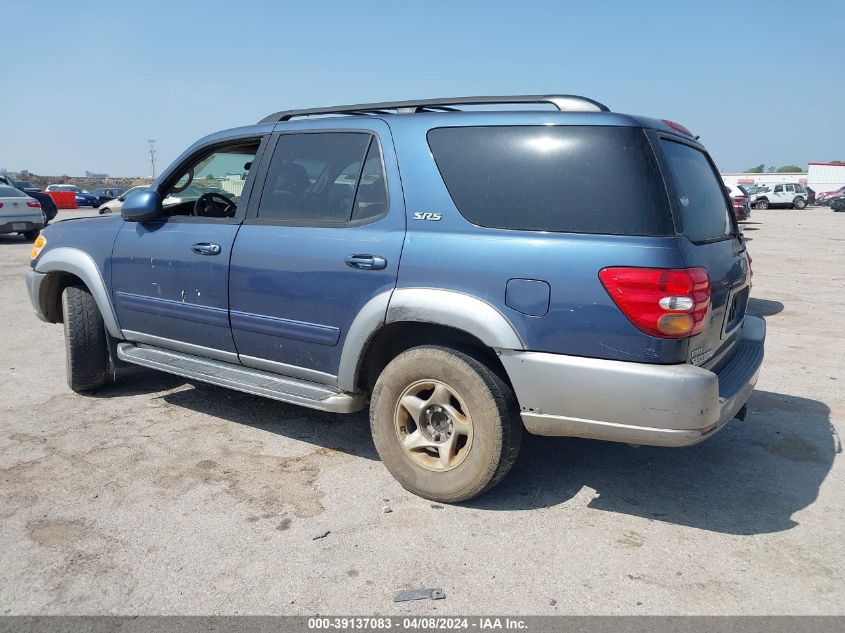 2002 Toyota Sequoia Sr5 V8 VIN: 5TDBT44A62S104910 Lot: 39137083