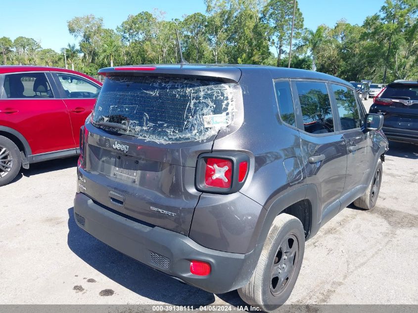 2018 Jeep Renegade Sport 4X4 VIN: ZACCJBAB8JPJ15170 Lot: 39138111