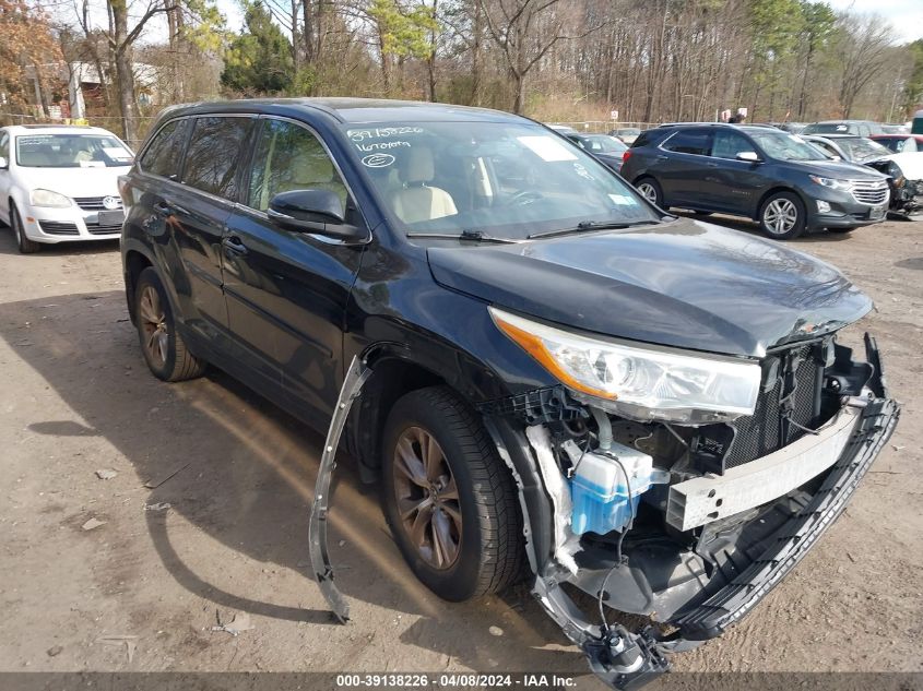 2016 Toyota Highlander Le Plus V6 VIN: 5TDBKRFH9GS259324 Lot: 39138226