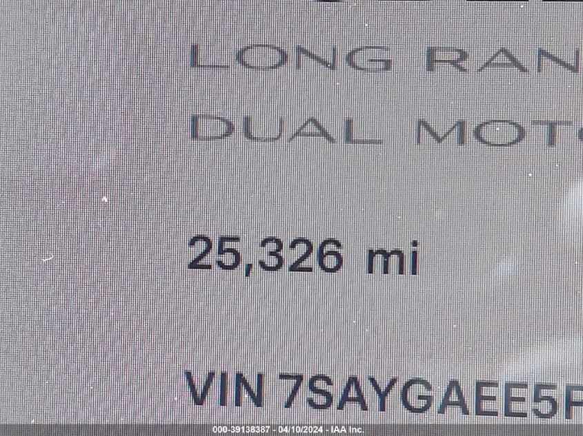 2023 Tesla Model Y Awd/Long Range Dual Motor All-Wheel Drive VIN: 7SAYGAEE5PF873900 Lot: 39138387