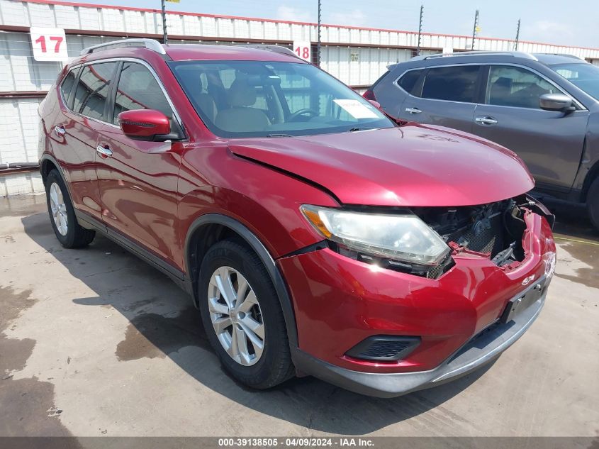 2016 Nissan Rogue Sv VIN: 5N1AT2MN7GC769032 Lot: 39138505