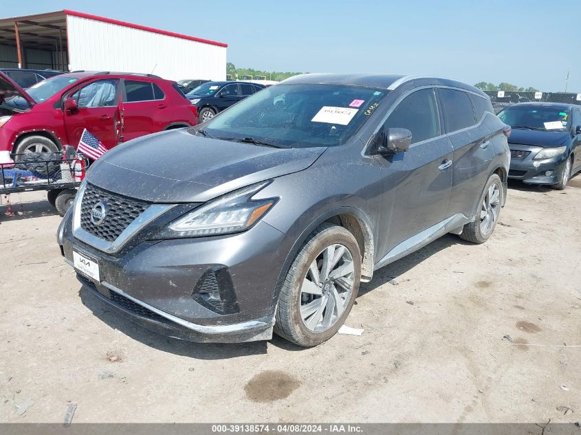 2019 Nissan Murano Sl VIN: 5N1AZ2MJ5KN122170 Lot: 40905808