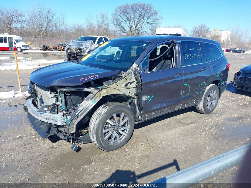 VIN 5FNYF6H55MB038416 2021 HONDA PILOT EXL