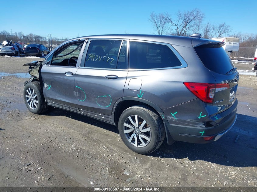 VIN 5FNYF6H55MB038416 2021 HONDA PILOT EXL