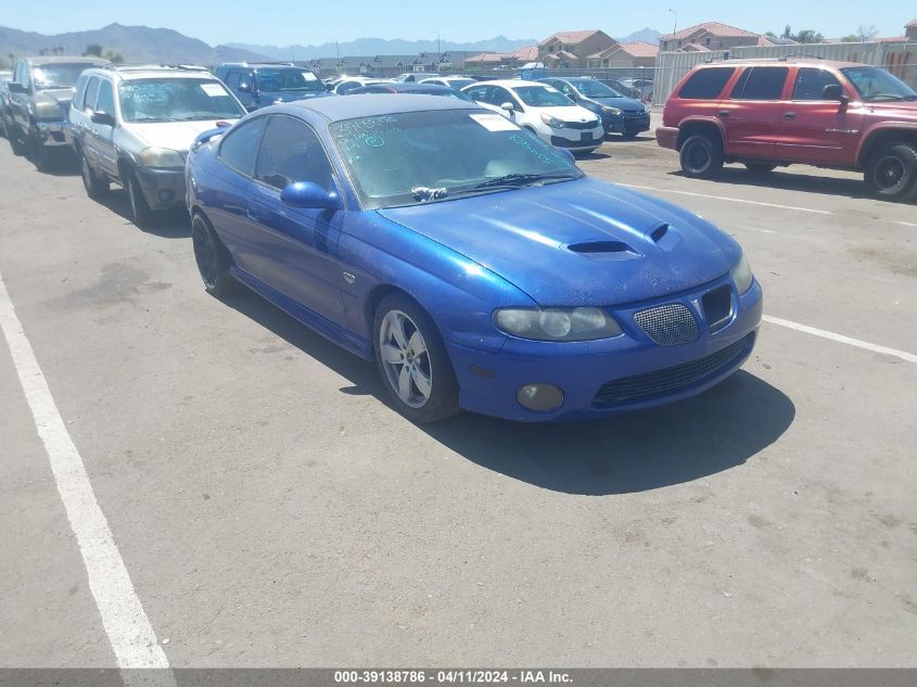 2006 Pontiac Gto VIN: 6G2VX12U86L504463 Lot: 39138786