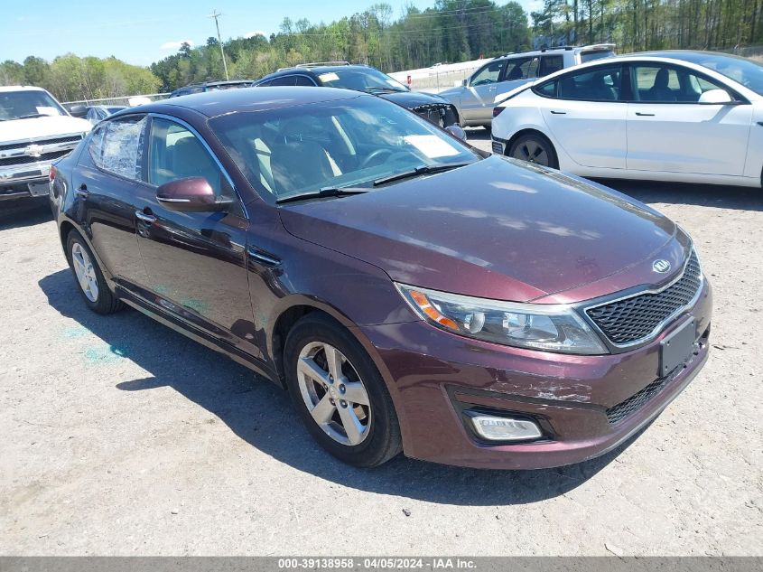 2015 Kia Optima Lx VIN: 5XXGM4A7XFG474342 Lot: 39138958