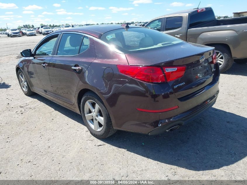 2015 Kia Optima Lx VIN: 5XXGM4A7XFG474342 Lot: 39138958