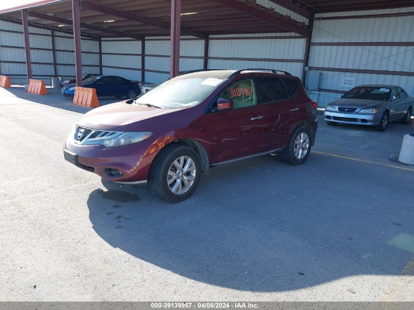 2012 Nissan Murano Sl VIN: JN8AZ1MW6CW228878 Lot: 39139957