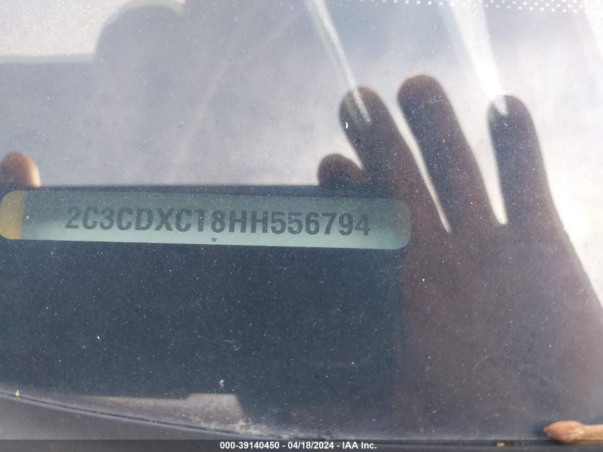 2017 Dodge Charger R/T Rwd VIN: 2C3CDXCT8HH556794 Lot: 39140450