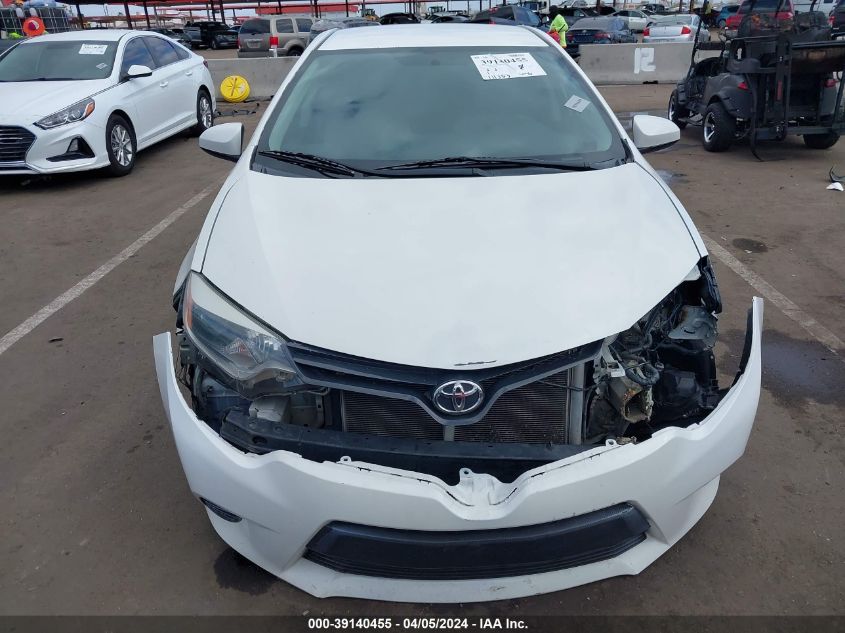 2014 Toyota Corolla Le Eco VIN: 5YFBPRHE8EP165784 Lot: 39140455