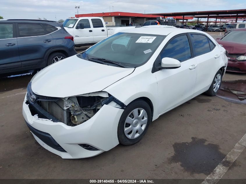 2014 Toyota Corolla Le Eco VIN: 5YFBPRHE8EP165784 Lot: 39140455