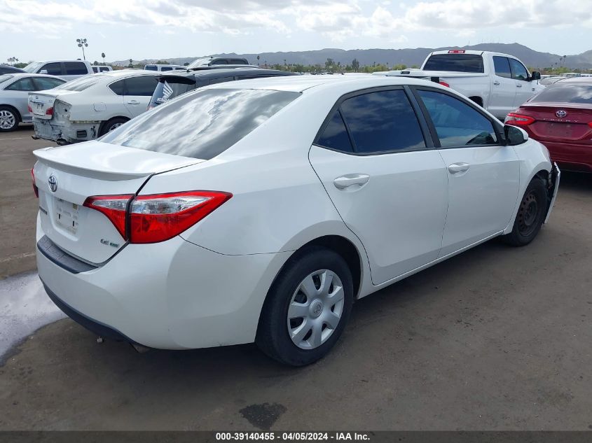 2014 Toyota Corolla Le Eco VIN: 5YFBPRHE8EP165784 Lot: 39140455